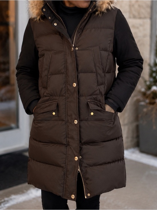 Soia & Kyo Jackets & Blazers - Soia & Kyo Women's Down Puffer Coat Fur Trim Hood Size M
